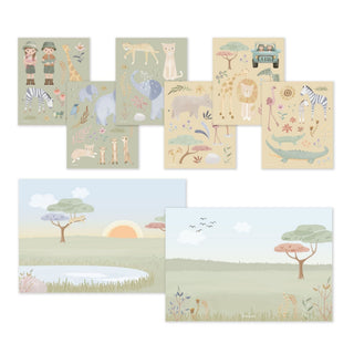 Little Dutch Sticker Scene Book - Safari Friends
