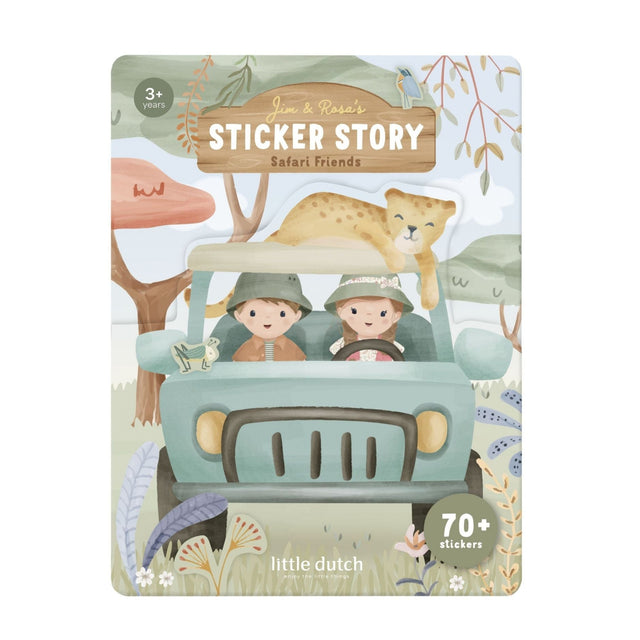 Little Dutch Sticker Scene Book - Safari Friends