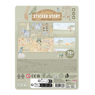 Little Dutch Sticker Scene Book - Safari Friends