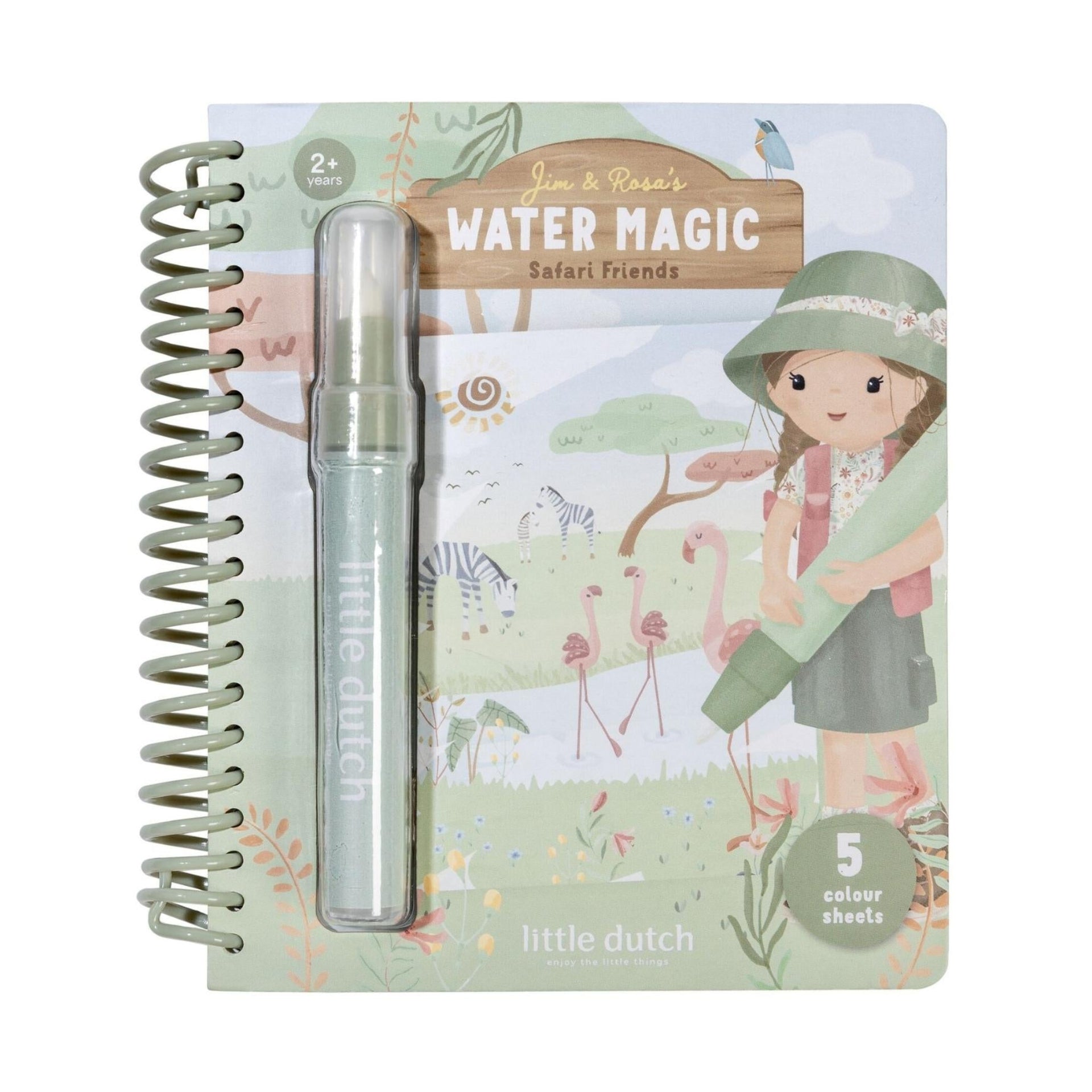 Little Dutch Water Magic Book - Safari Friends Rosa