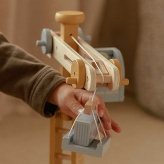 Little Dutch Wooden Train Track Crane Set