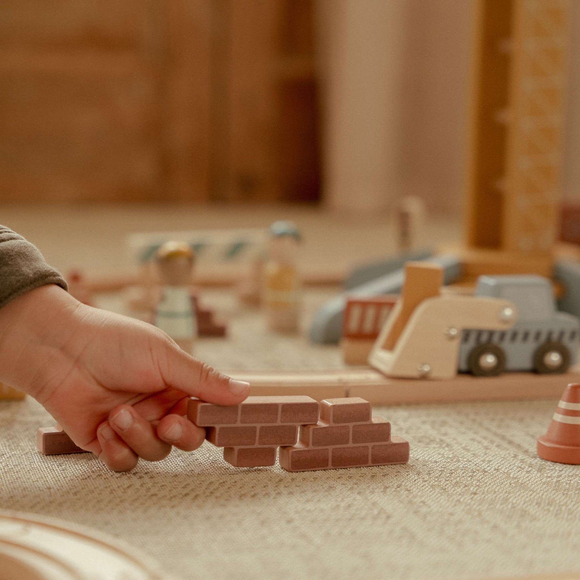 Little Dutch Wooden Train Track Crane Set