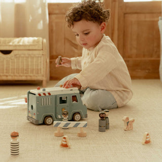 Little Dutch Wooden Police Van Set