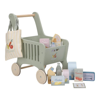 Little Dutch Wooden Shopping Trolley