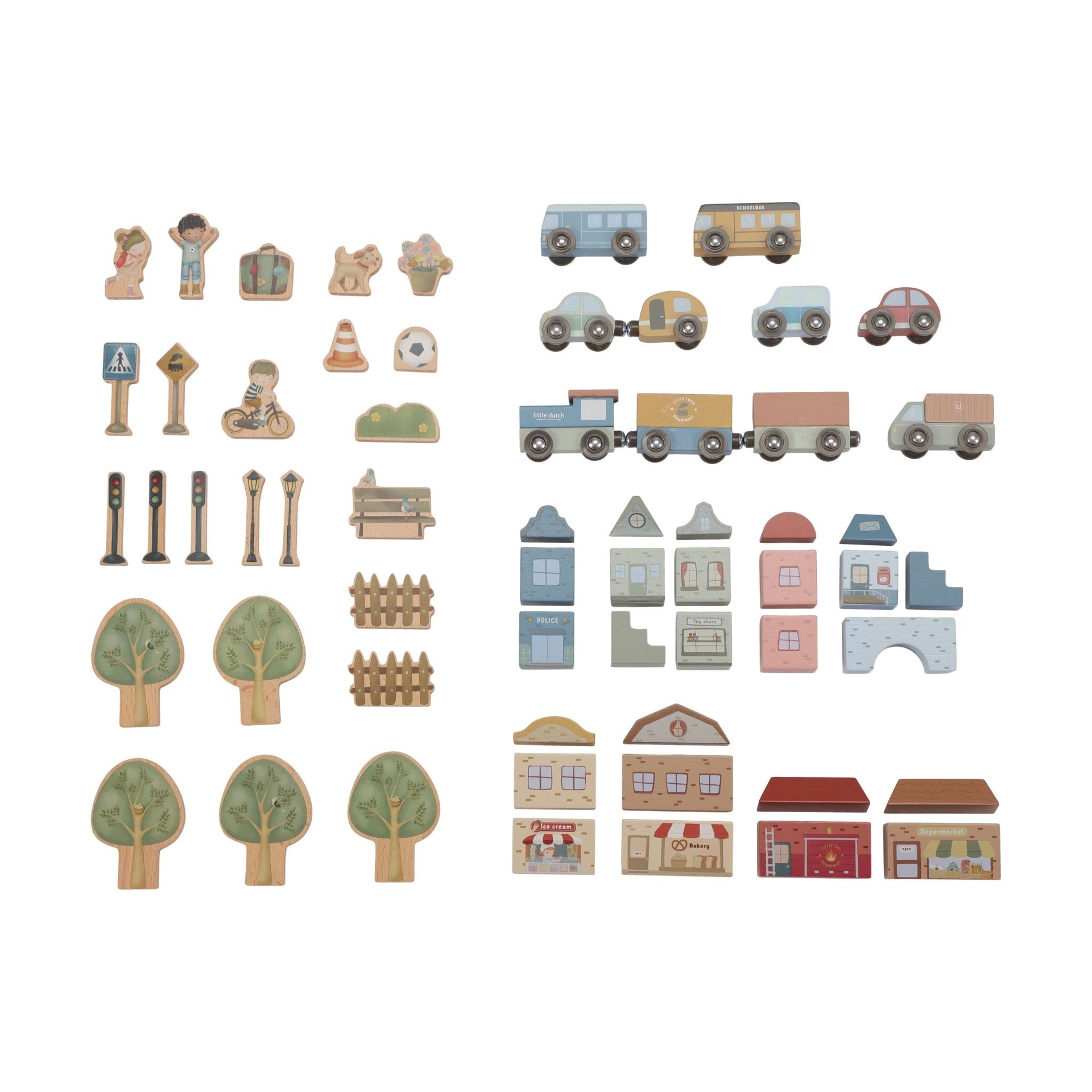 Little Dutch Wooden Train Track Set XL