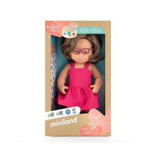 Miniland Girl Doll With Down Syndrome Forest - 38cm