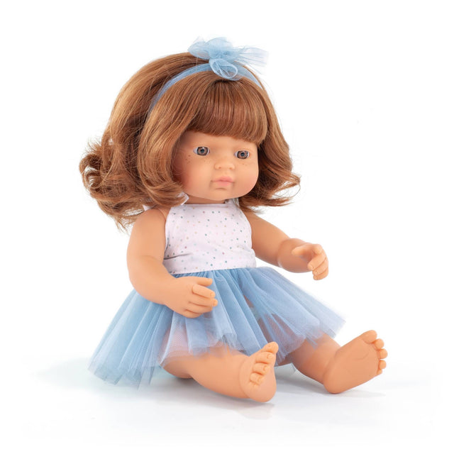 Miniland Caucasian Redhead Girl Doll - 38cm