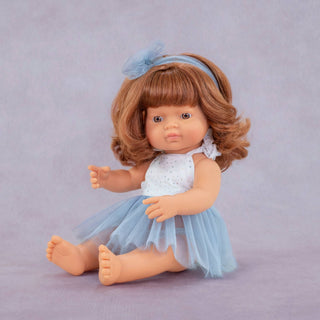 Miniland Caucasian Redhead Girl Doll - 38cm