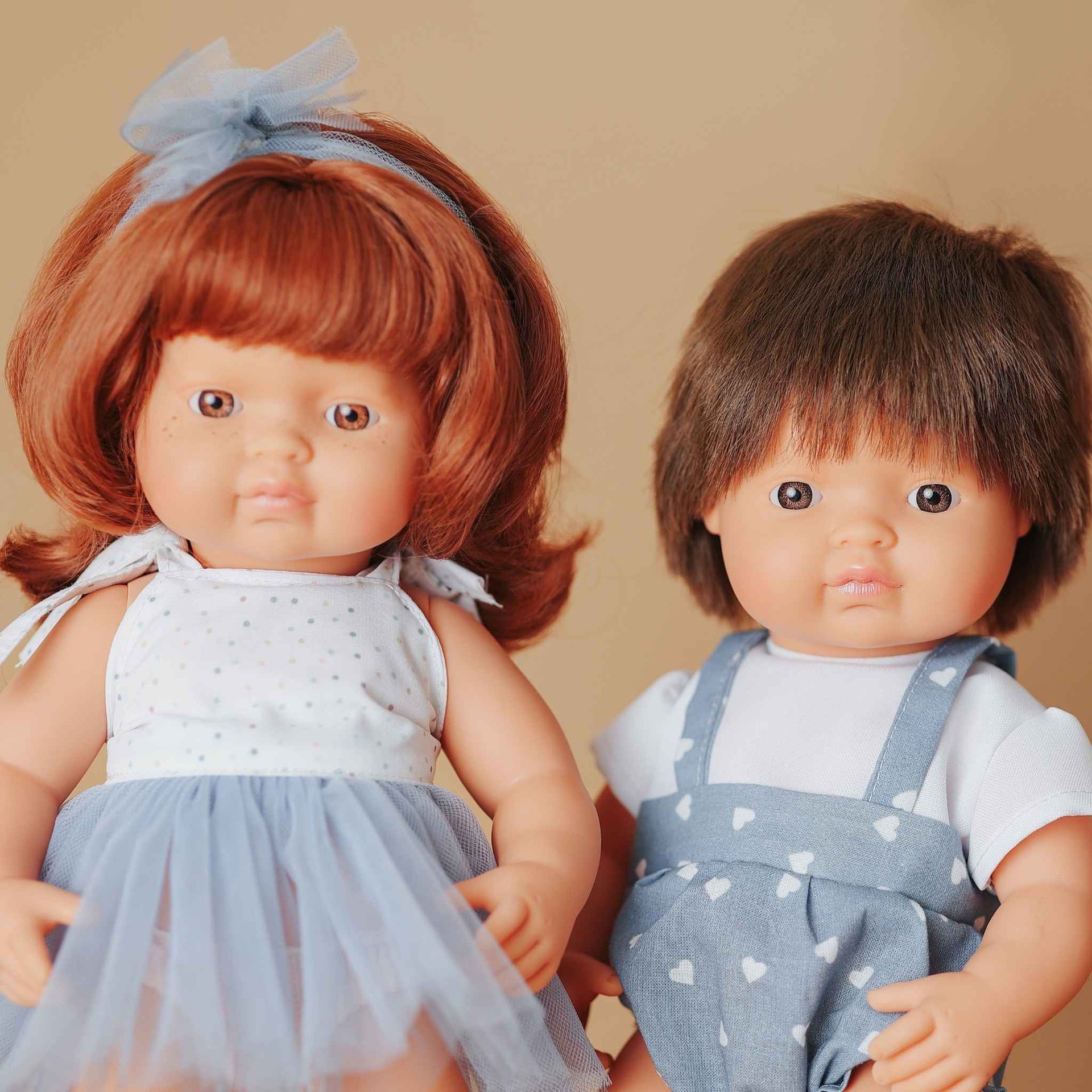 Miniland Caucasian Redhead Girl Doll - 38cm