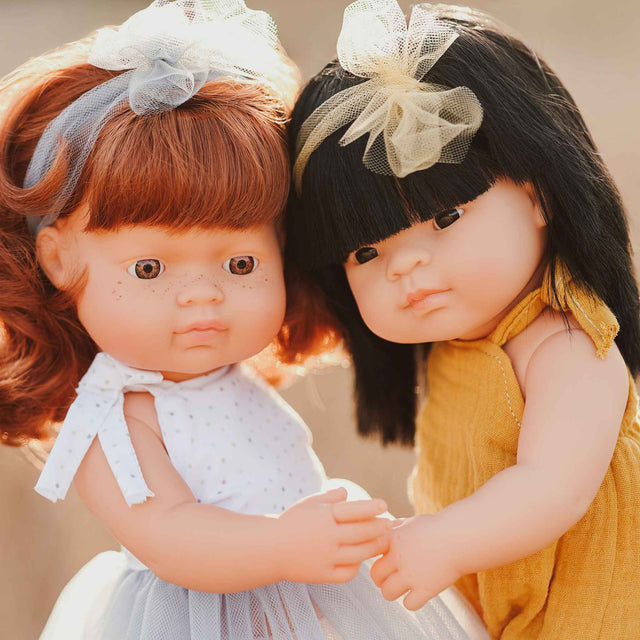 Miniland Caucasian Redhead Girl Doll - 38cm