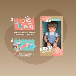 Miniland Brunette Boy Doll Kiwi - 38cm