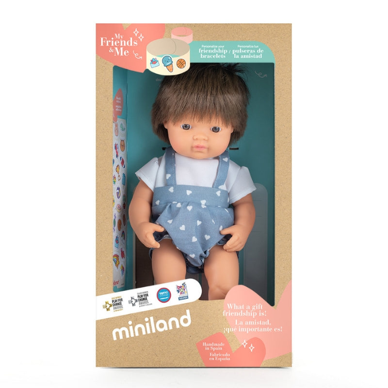 Miniland Brunette Boy Doll Kiwi - 38cm