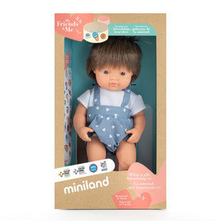 Miniland Brunette Boy Doll Kiwi - 38cm