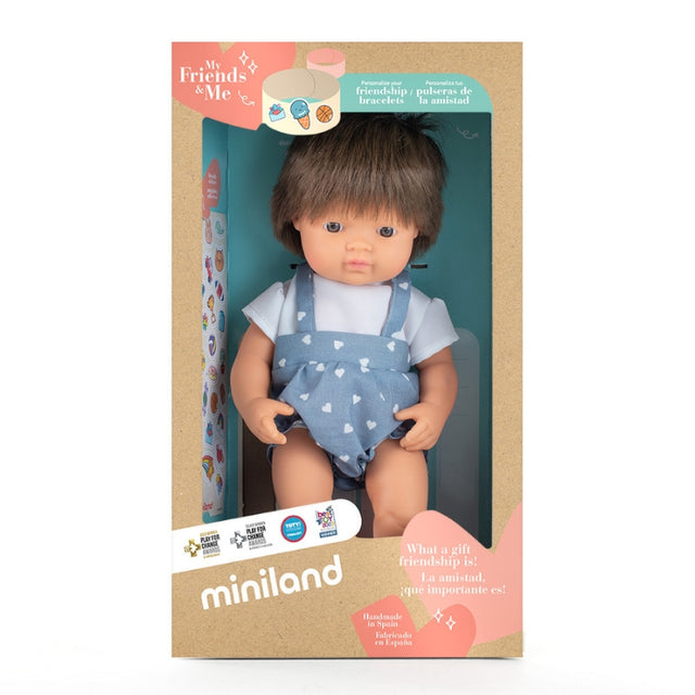 Miniland Brunette Boy Doll Kiwi - 38cm