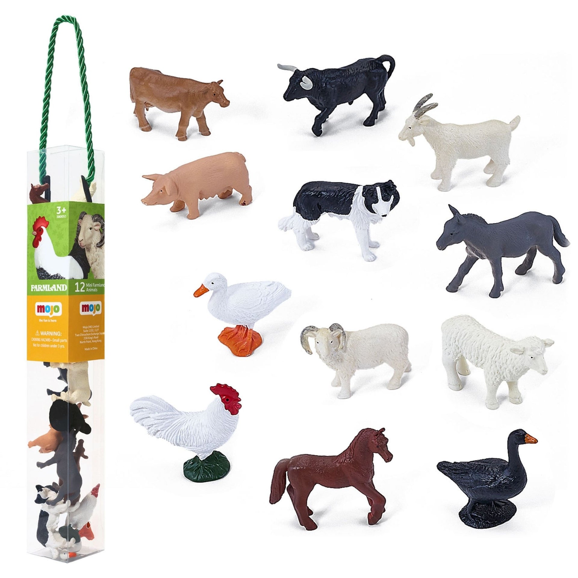 Mojo Mini Farm Animals Tube - 12 Piece