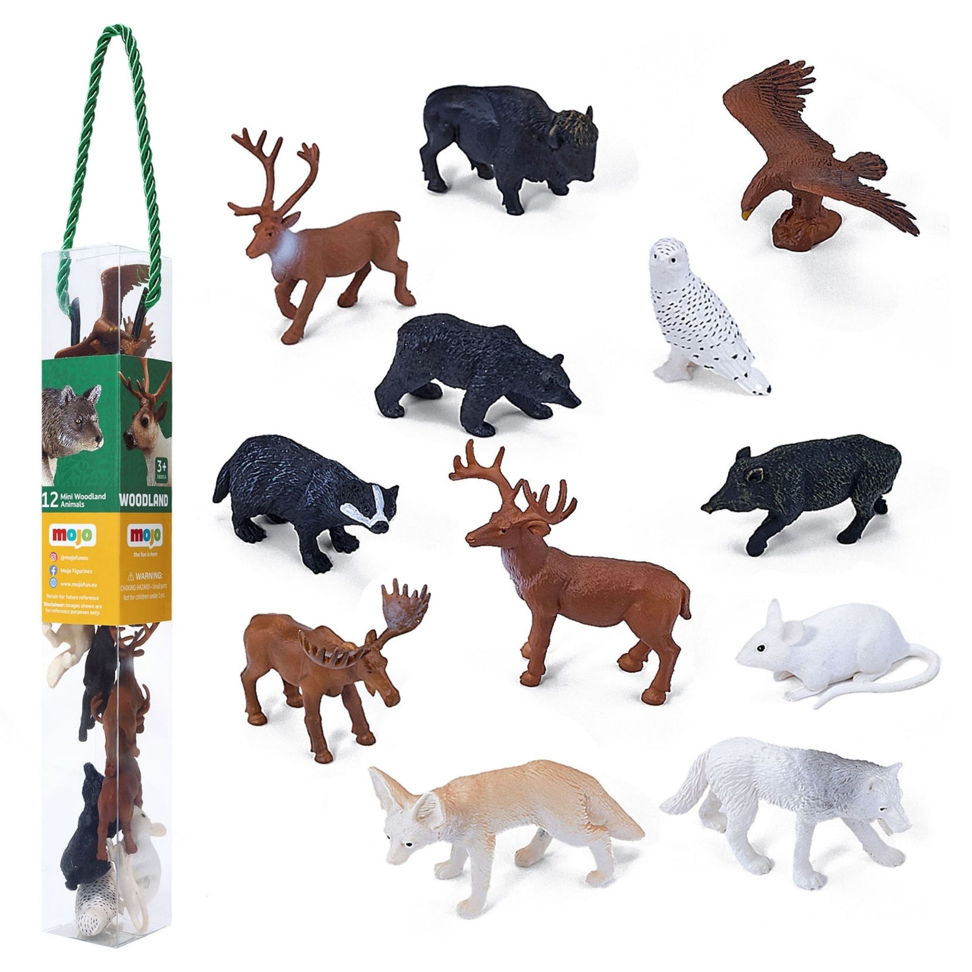 Mojo Mini Woodland Animals Tube - 12 Piece
