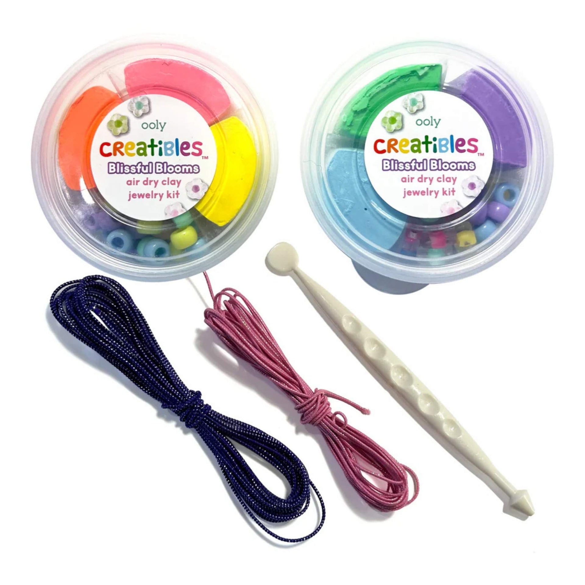 Ooly Creatibles Air Dry Clay Jewellery Kit - Blissful Blooms