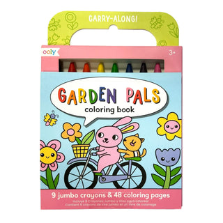 Ooly Carry Along Crayon & Colouring Book Kit - Garden Pals