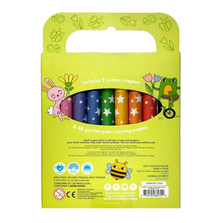 Ooly Carry Along Crayon & Colouring Book Kit - Garden Pals