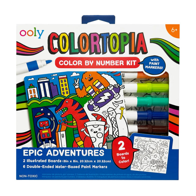 Ooly Colourtopia Colour By Numbers - Epic Adventures