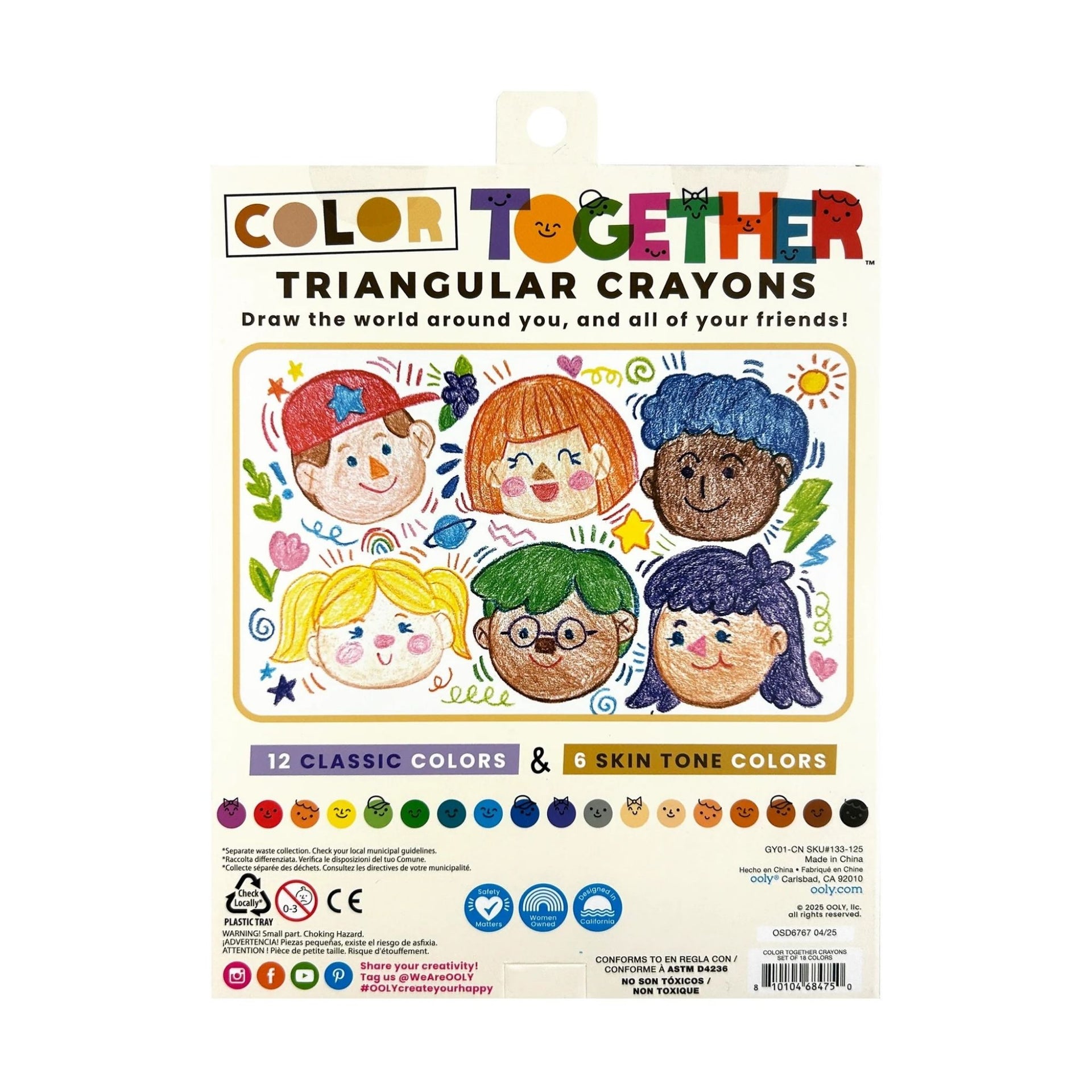 Ooly Colour Together Triangular Crayons
