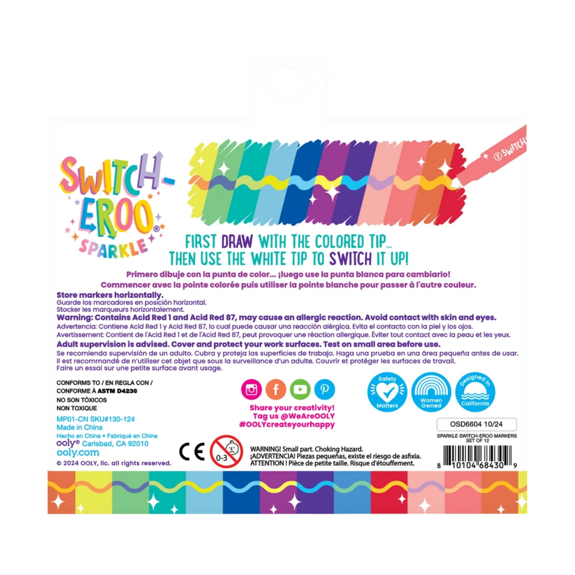 Ooly Switch-Eroo! Sparkle Colour-Changing Markers