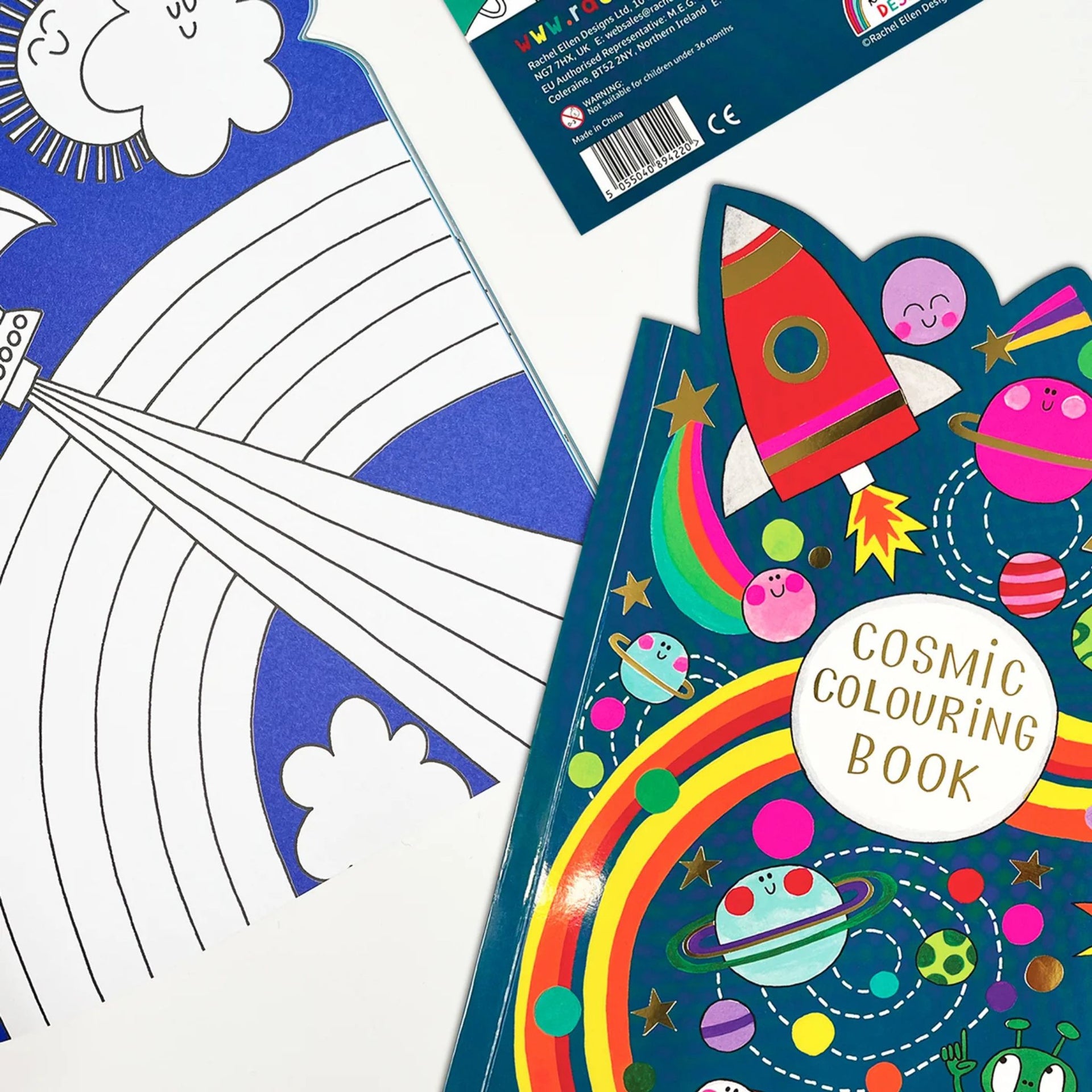 Rachel Ellen Designs Cosmic Colouring Book With Stickers