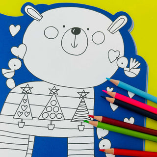 Rachel Ellen Designs Christmas Colouring Book with Stickers