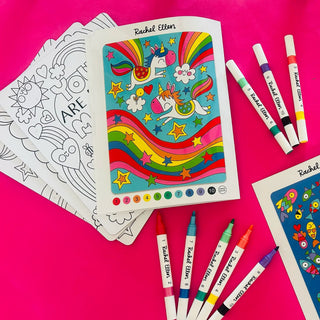 Rachel Ellen Designs Colour By Numbers - Unicorns & Rainbows