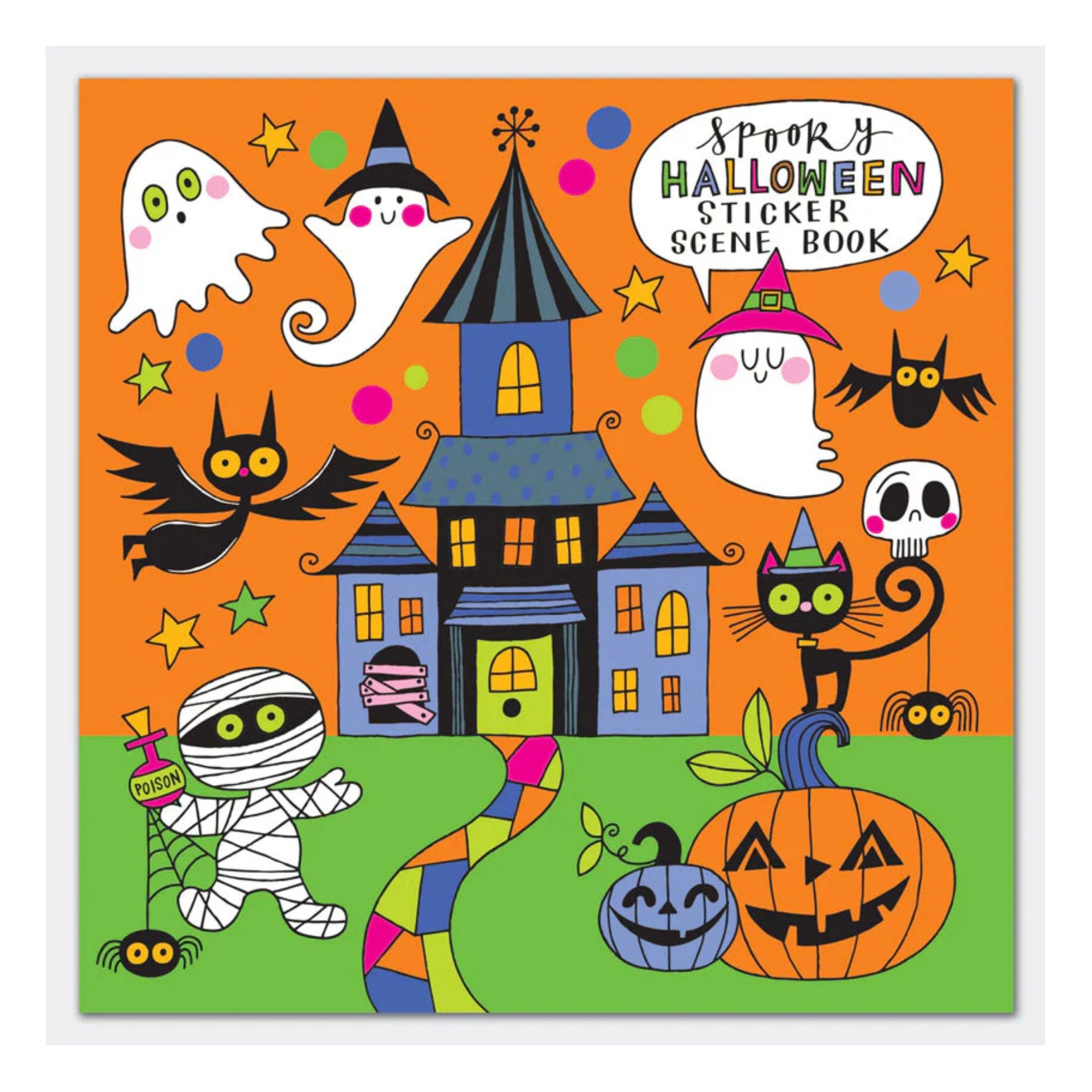 Rachel Ellen Designs Halloween Sticker Scene Activity Book