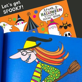 Rachel Ellen Designs Halloween Sticker Scene Activity Book