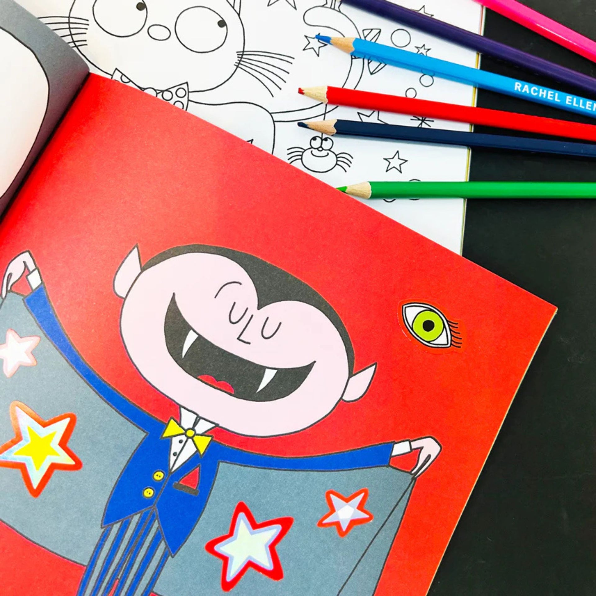 Rachel Ellen Designs Halloween Sticker Scene Activity Book