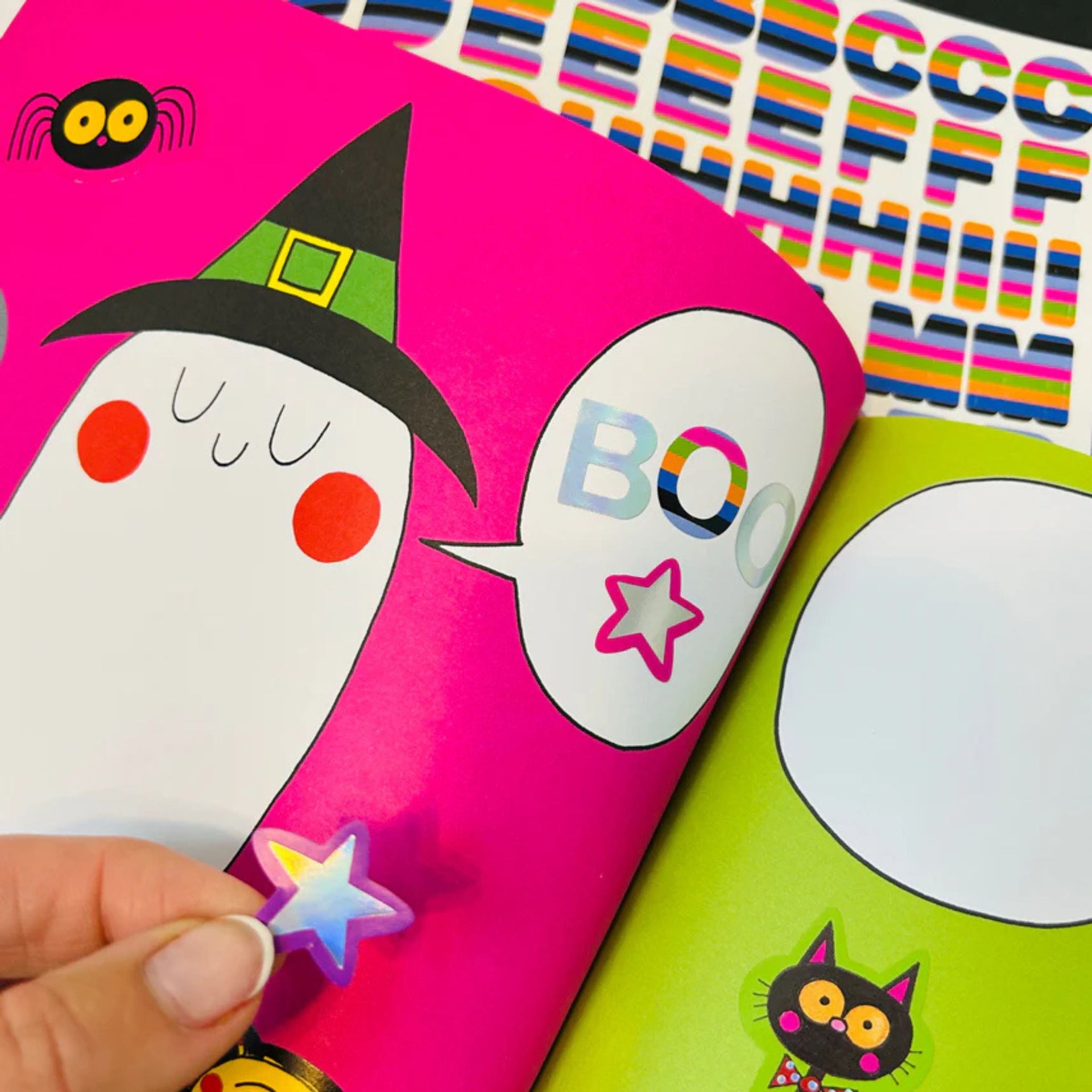 Rachel Ellen Designs Halloween Sticker Scene Activity Book