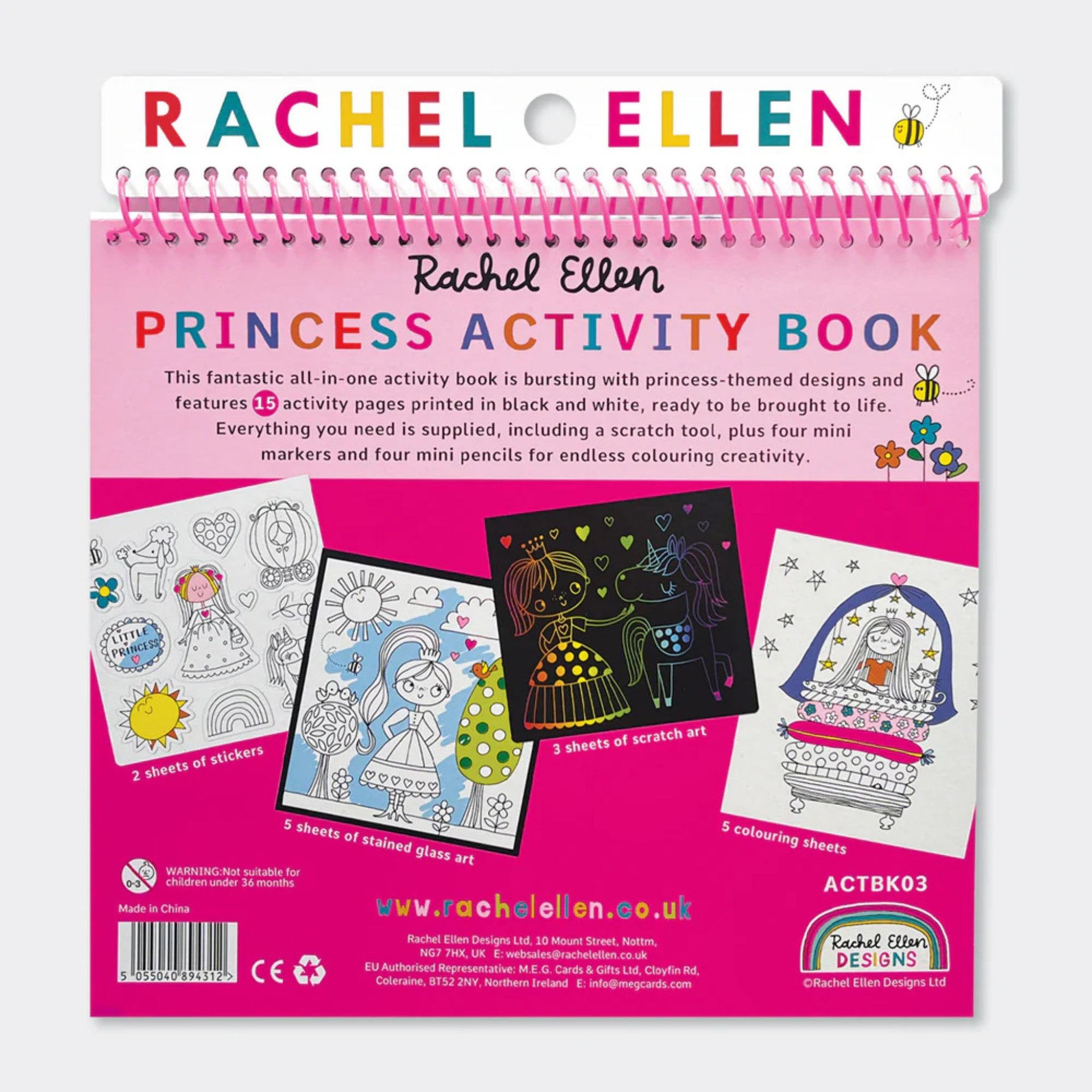 Rachel Ellen Designs Fairytale Princess Activity Book