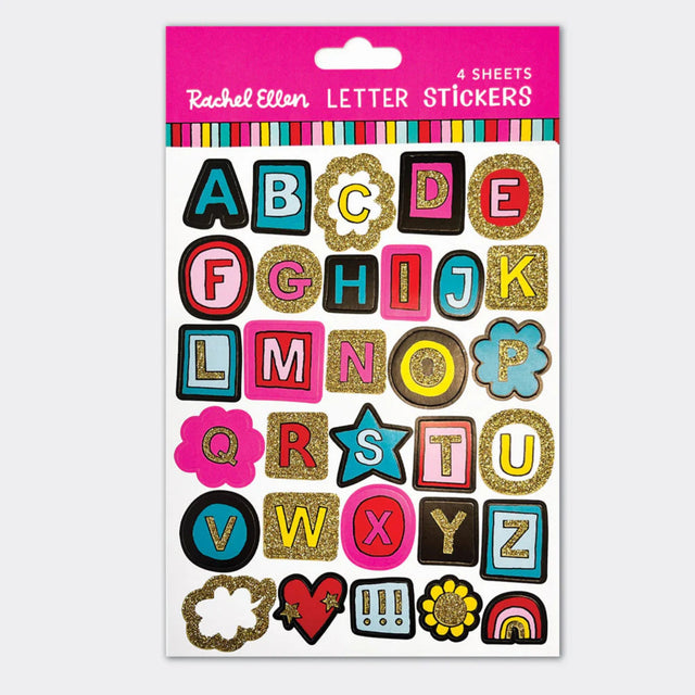 Rachel Ellen Designs Glitter Coloured Letter Stickers