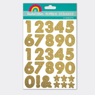 Rachel Ellen Designs Glitter Number Stickers
