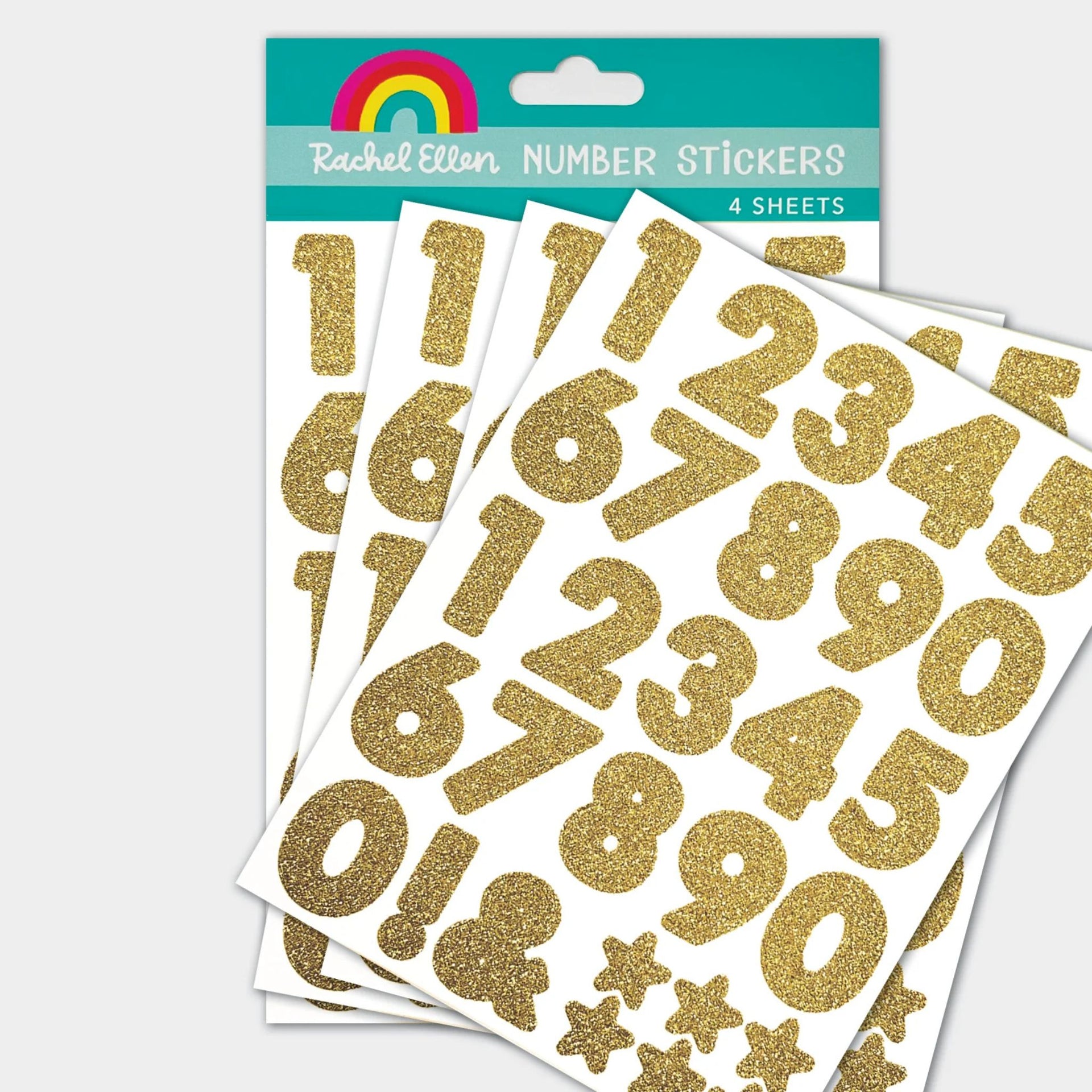 Rachel Ellen Designs Glitter Number Stickers