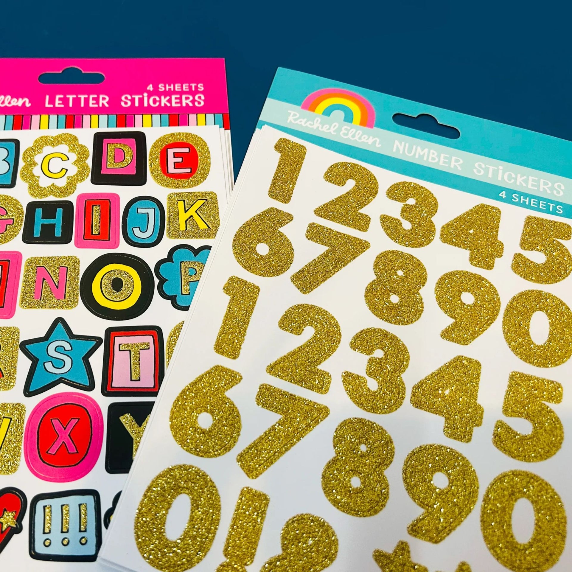Rachel Ellen Designs Glitter Number Stickers