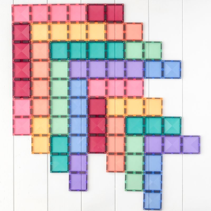 Connetix Magnetic Tiles 24 Piece Pastel Rectangle Pack