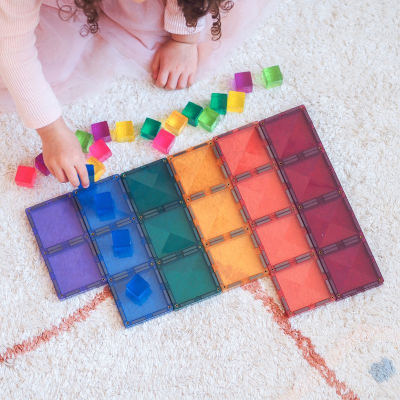 Connetix Magnetic Tiles 24 Piece Pastel Rectangle Pack