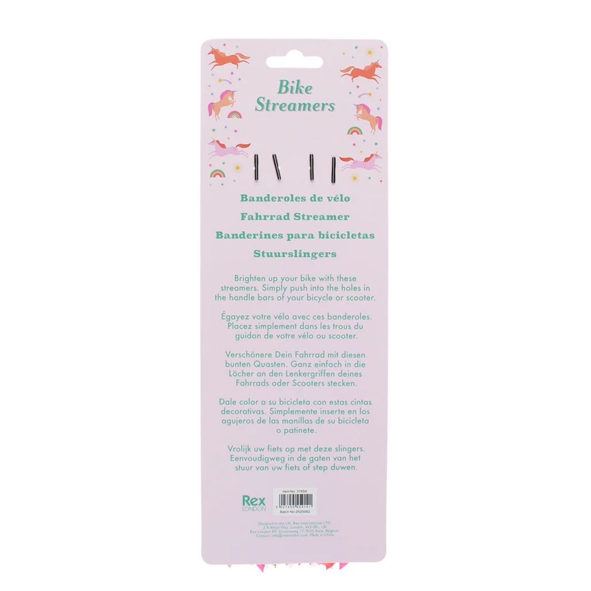 Rex London Bicycle Streamers - Unicorn