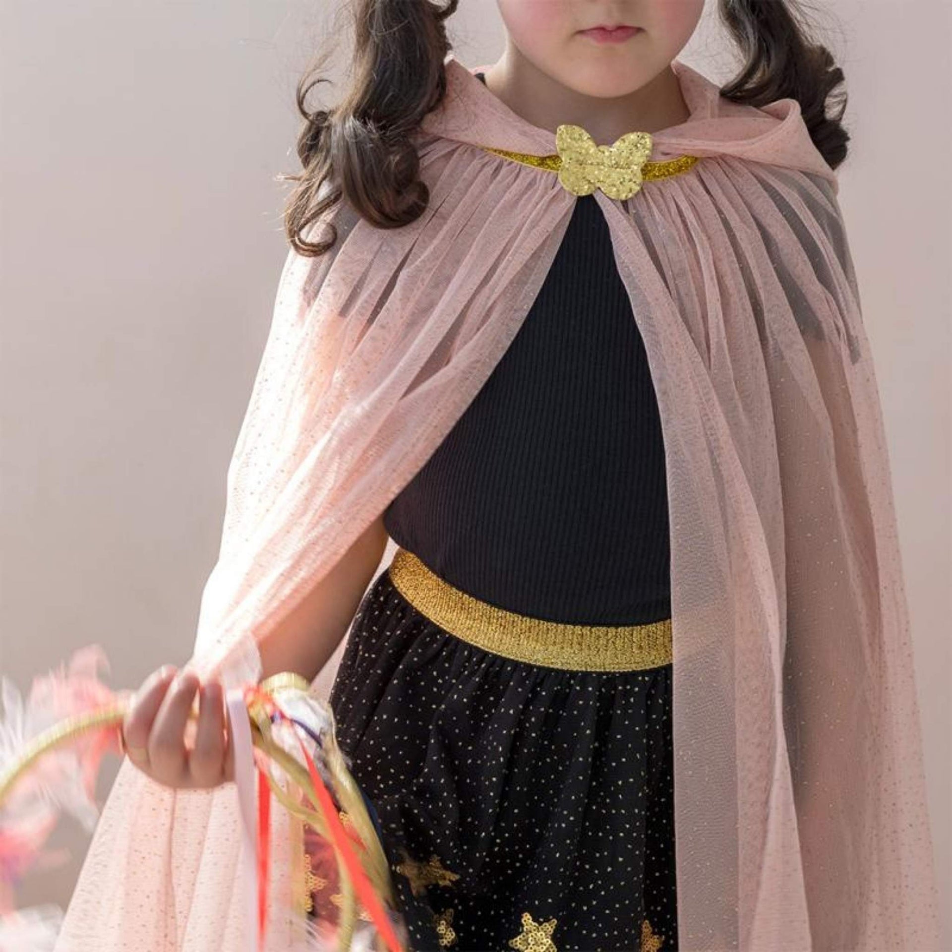 Rex London Glitter Cape - Light Pink