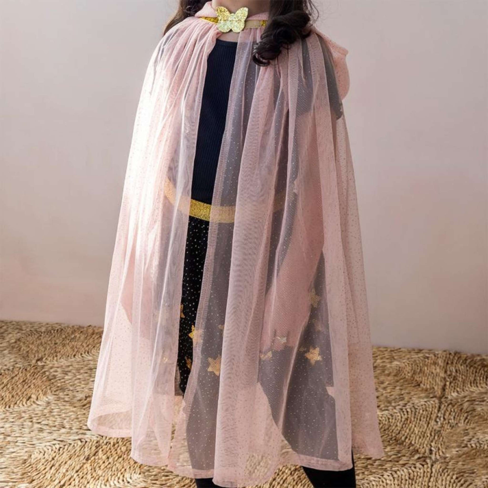 Rex London Glitter Cape - Light Pink