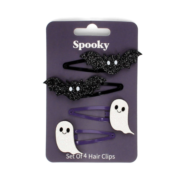 Rex London Glitter Hair Clips - Spooky