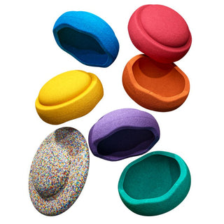 Stapelstein Stepping Stones - Rainbow Classic 6+1 Set