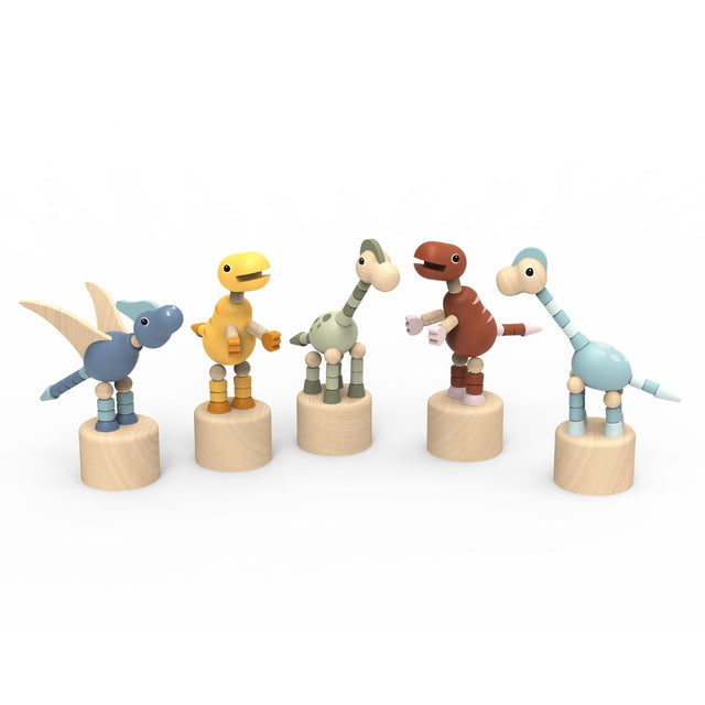 Speedy Monkey Pushing Puppet - Dinosaur