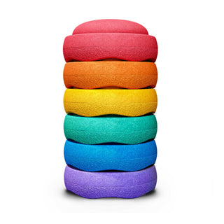 Stapelstein Stepping Stones - Rainbow Classic Set Of 6