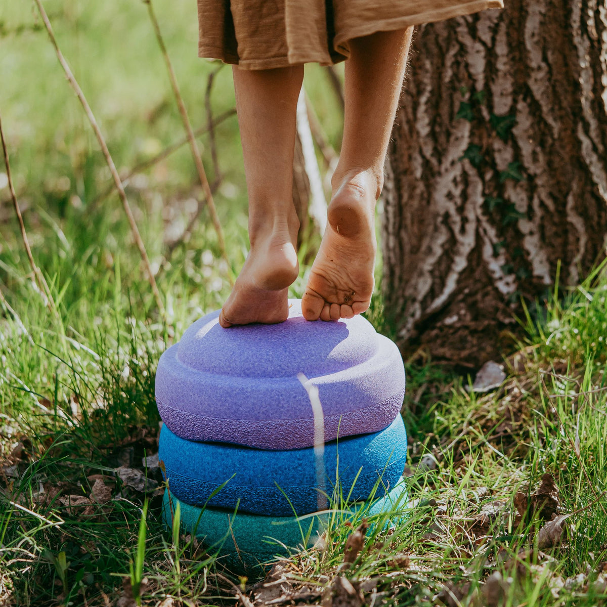 Stapelstein Stepping Stones - Cool Rainbow Set of 3