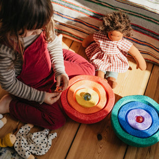 Stapelstein Inside Rainbow Set of 6