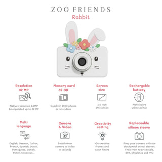 Zoofamily Zoo Friends Digital Camera - Rabbit Flower